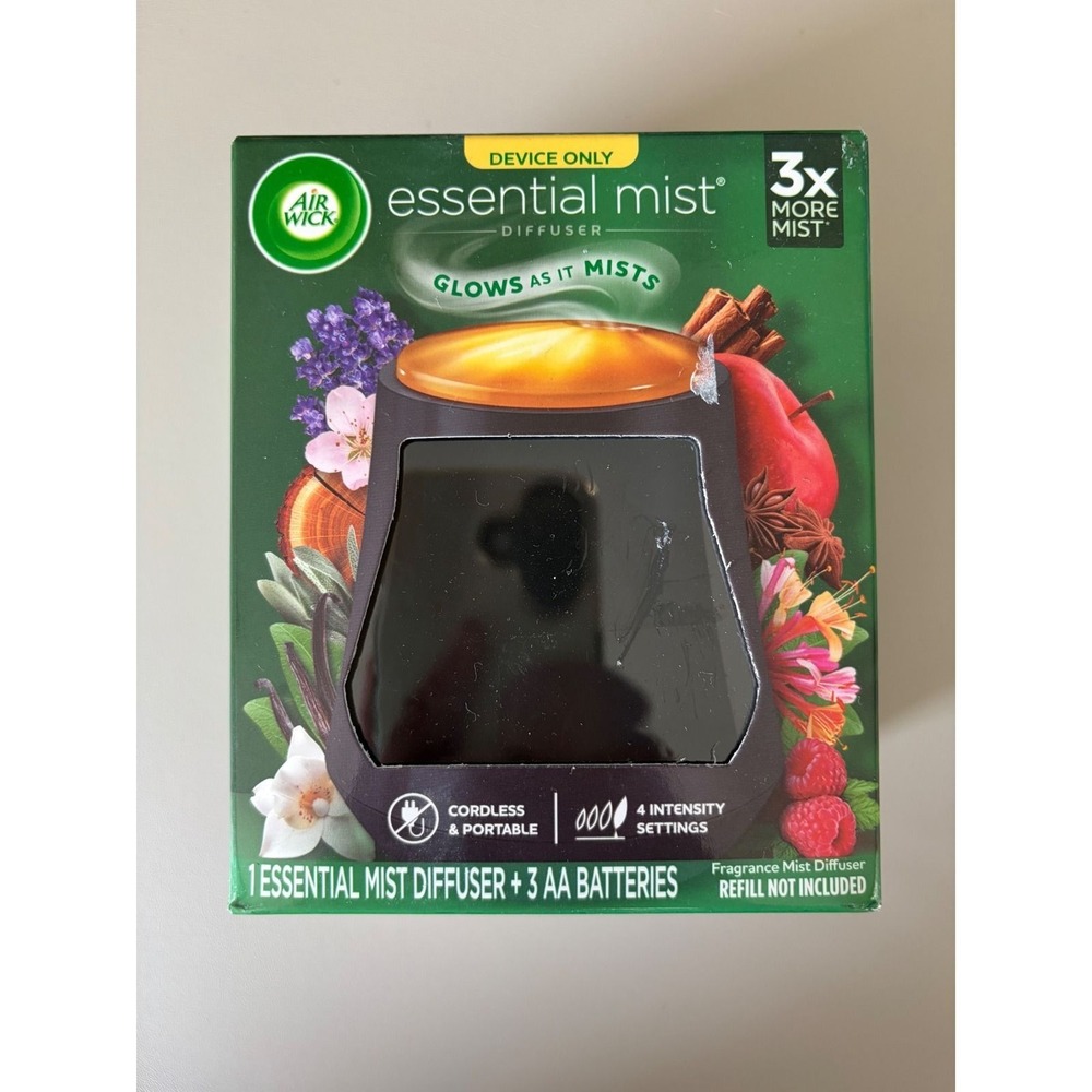 Air Wick Essential Mist Diffuser Black Cordless Portable Fragrance Mist Device